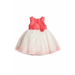 George Toddler Girls 4T Coral Party Dress Tulle Glitter Skirt Valentine Easter